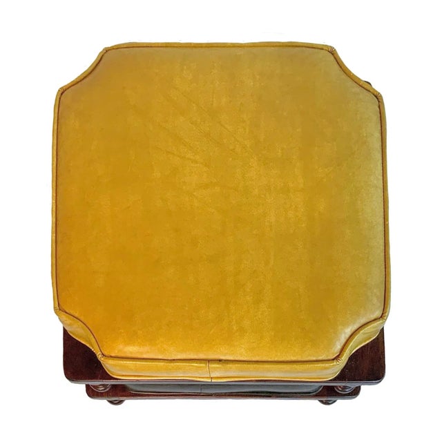 1960s MidCentury Modern Ethan Allen Stackable Green & Yellow Stools