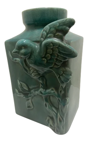 Vintage Art Deco Porcelain Bird Urn Vessel Vase