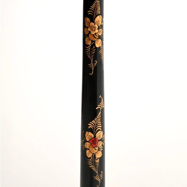 1930s Antique Lacquered Chinoiserie Floor Lamp, 1930 For Sale - Image 5 of 10