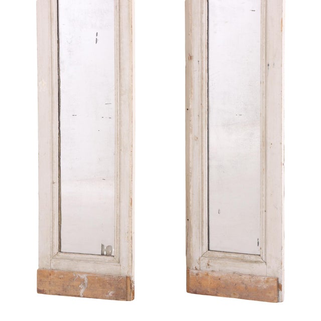 A Pair of Swedish Narrow Painted and Gilt Wood Mirrors, C. 1850. For Sale In Philadelphia - Image 6 of 6