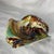 This is a vintage mid-century Italian Murano art glass "Rest of the Day" decorative bowl featuring a vibrant multicolored...