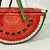 Ruby Red 1980s Vintage Boho Chic Arts & Crafts Trompe L’Oeil Watermelon Wicker Picnic Basket. For Sale - Image 8 of 18