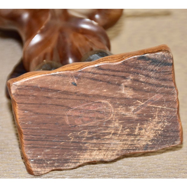 Wood Dolfi Italian Hand Carved Wooden Duck Hunter Folk-Art Sculpture For Sale - Image 7 of 10
