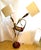 Rare Antonio Pavia Brass and Red Lacquered Wood Stork Floor Lamp Circa 1980s For Sale In Miami - Image 6 of 17
