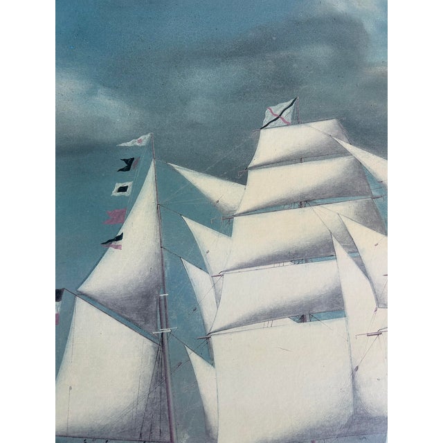 19th-Century Clipper Ship Sailing Vessel Marine Art, Giclee Print on Board For Sale - Image 4 of 8