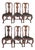 18th Century Rococo Set of 6 Painted Dining Chairs From Lucca For Sale