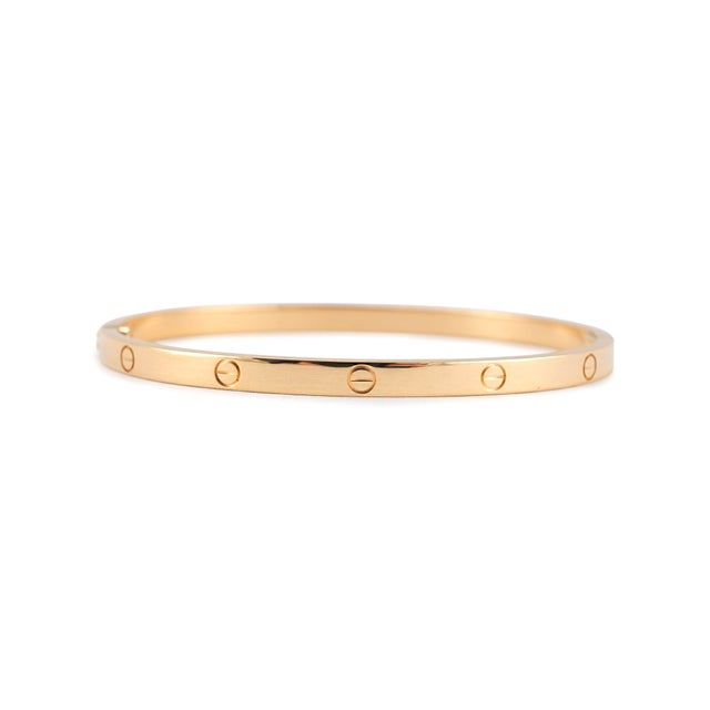 Cartier Love Small Model 18k Yellow Gold Bangle Bracelet For Sale In Houston - Image 6 of 9