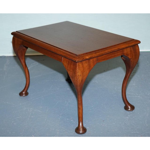 Vintage Harwood Queen Anne Low Table For Sale - Image 4 of 12