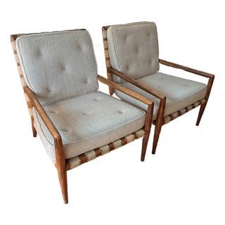 A Pair of t.h. Robsjohn-Gibbings Lounge Chairs For Sale