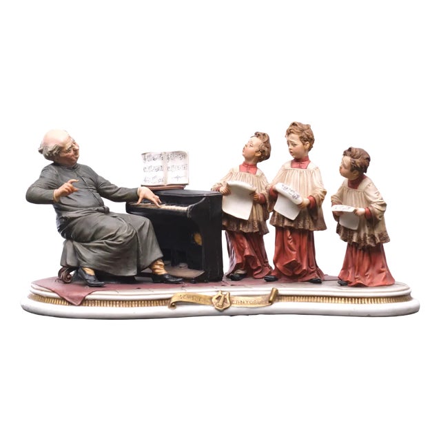 Large Capodimonte Porcelain The Choirboys Figure Group For Sale