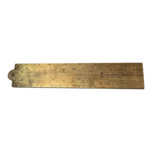 Antique English 6.5" Folding Brass Sector Rule Ruler