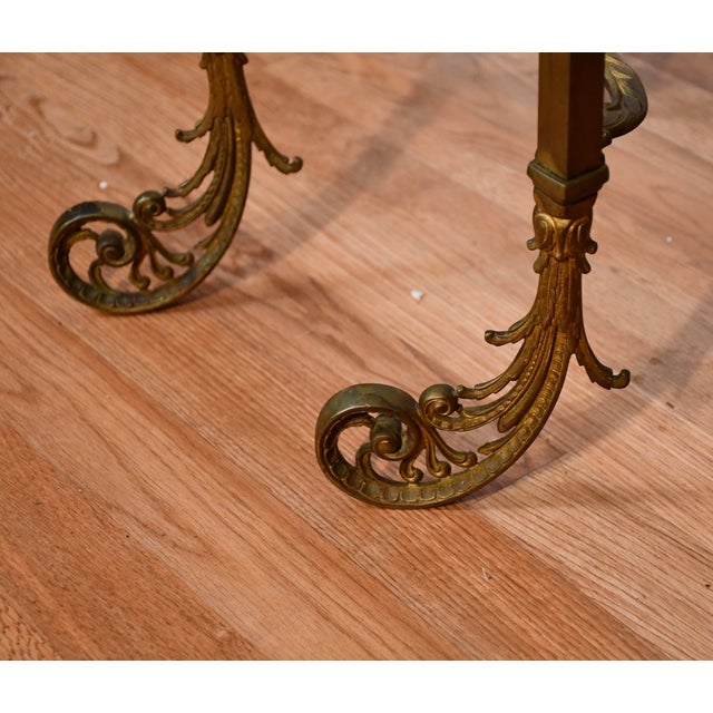 1900s Antique Victorian Brass & Onyx Mirrored Etagere / Display Stand For Sale - Image 4 of 18