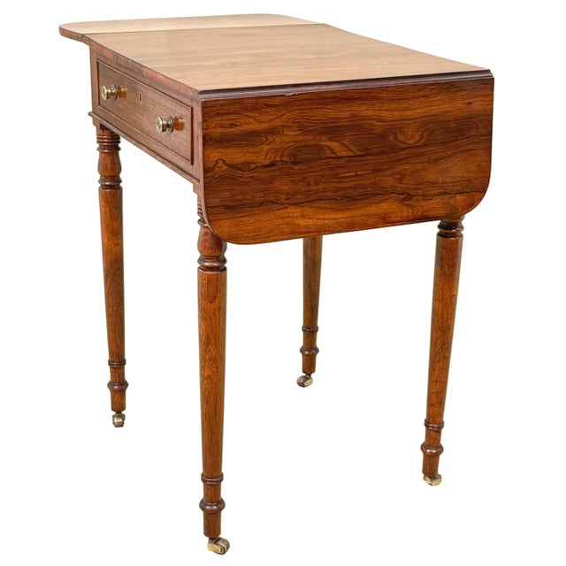 Early 19th Century Regency Rosewood Pembroke Table For Sale - Image 7 of 12