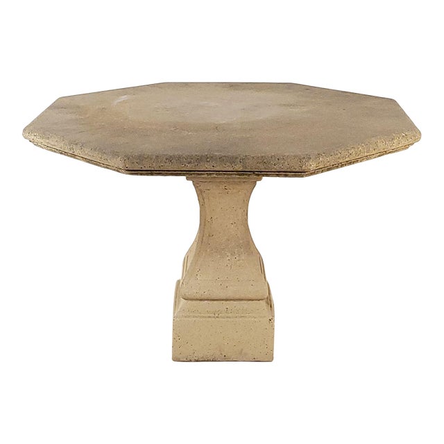 Michael Taylor Octagonal Cast Stone Table For Sale