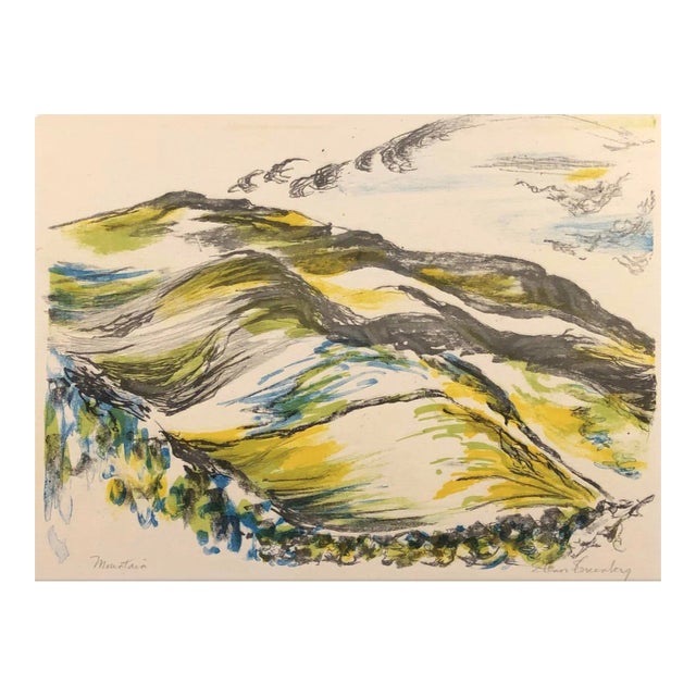 1963 Eleanor Greenberg Landscape Lithograph For Sale