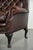 English Cowhide Chesterfield Wing Armchair For Sale - Image 11 of 13