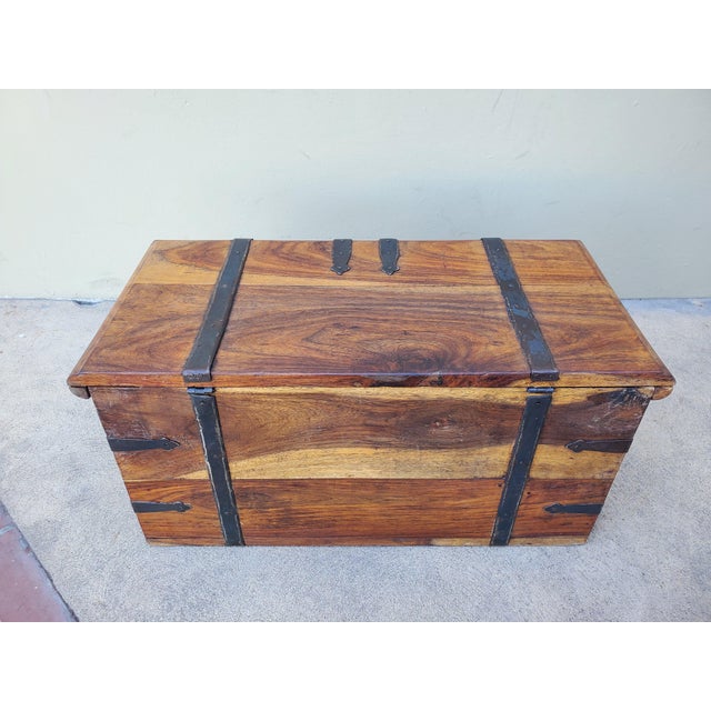 1990s Solid Wood Chest For Sale - Image 12 of 18