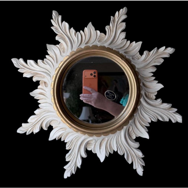 Baroque Vintage 1970s Italian Baroque Sunburst Wall Mirror by Euromarchi s.r.l. For Sale - Image 3 of 16