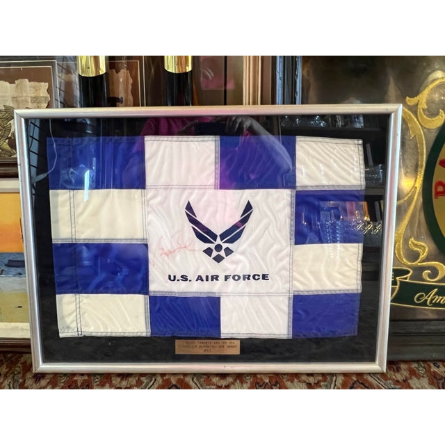 Vintage Signed United States Air Force Pin Flag Framed For Sale In West Palm - Image 6 of 7
