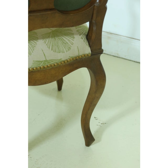 Italian Style Upholstered Open Arm Occasional Chairs For Sale - Image 9 of 12