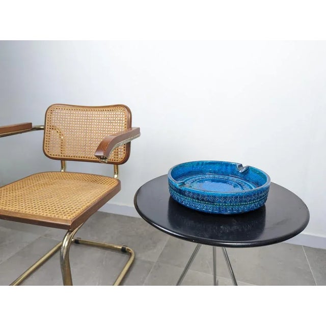 Large Blue Ceramic Ashtray by Aldo Londi for Bitossi, 1950s For Sale - Image 10 of 11