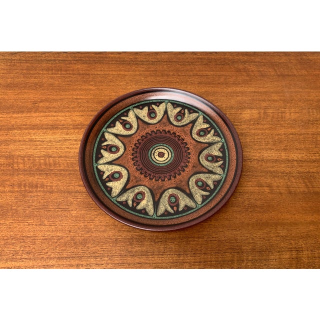 Vintage German Ceramic Wall Plate from Keramik Manufaktur Kupfermühle, 1970s For Sale - Image 13 of 14