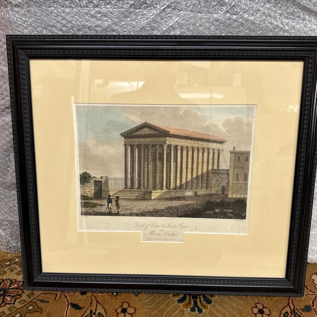 Cornelius Apostool Engraving of the Temple of Caius & Lucius Caesar For Sale - Image 9 of 10