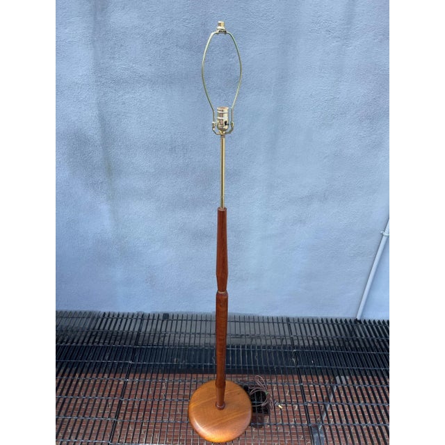 Mid-Century Modern Teak Danish Mid Century Floor Lamp For Sale - Image 3 of 7
