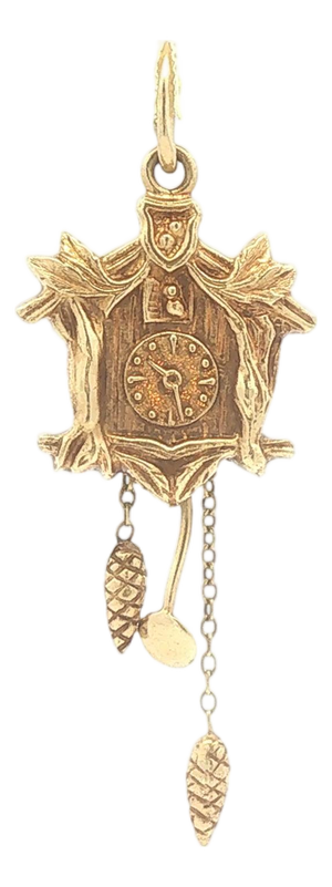 Vintage 14k Gold Cuckoo Clock Charm