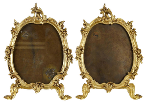Napoleon III Bronze Photo Frames, Set of 2