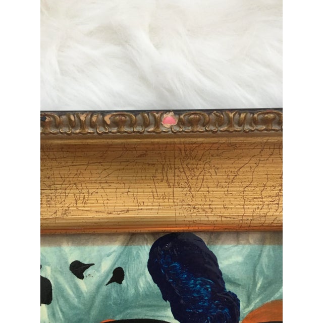 1970s Original Peter Keil Miróvian Style Painting Framed For Sale - Image 5 of 8