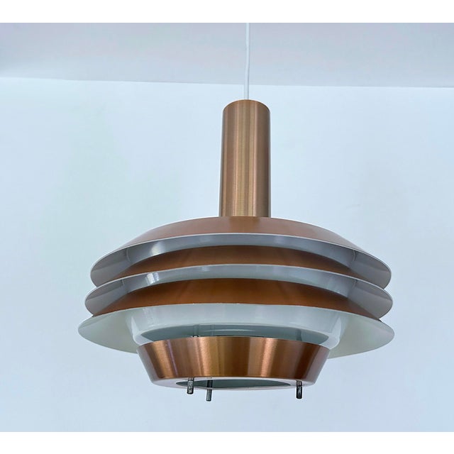 Copper Mid-Century Modern Danish Copper Pendant Light, 1970s For Sale - Image 8 of 18