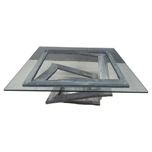 Fleur de Fer Coffee Table attributed to Maurice Barilone, 1980s For Sale - Image 15 of 15