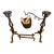 Antique French Andirons With Bucket For Sale