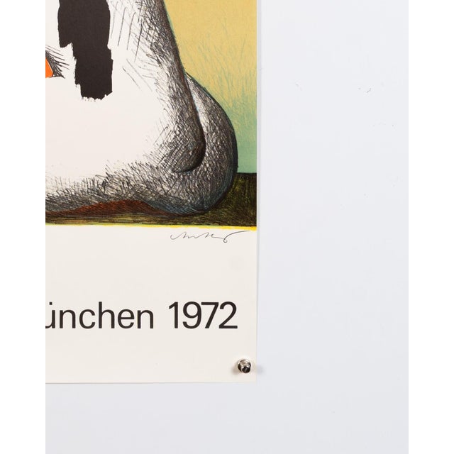 Paper Munich Olympics Lithograph Poster by Horst Antes, 1972 For Sale - Image 7 of 9