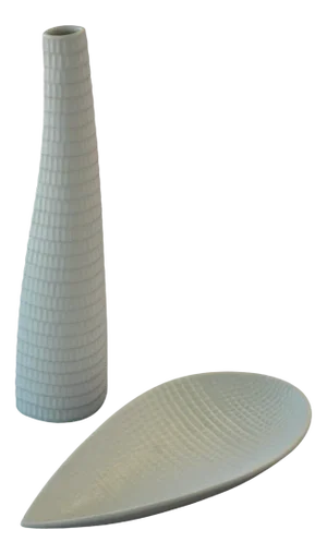 Reptile Vase 262 & Bowl 283 by Stig Lindberg for Gustavsberg, Sweden, 1953, Set of 2