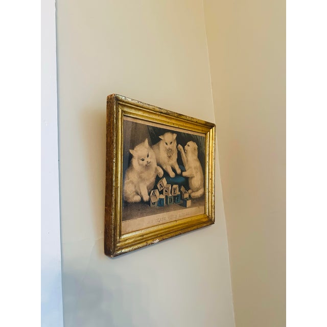 Antique Currier and Ives in Gold Gilt Frame For Sale In Charleston - Image 6 of 7