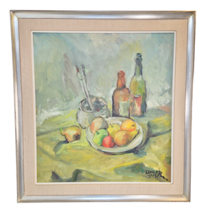 Birger Birger-Ericson, Colorful Still Life, 1971, Oil Painting, Framed