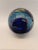 Vintage Crystal Glass Paperweight Dark Blue Sky Starry Night Bubble Glasswork For Sale - Image 4 of 4