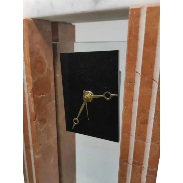 Beige Mogadishu Table Clock in Marble from Vega, Italy, 1990s For Sale - Image 8 of 9