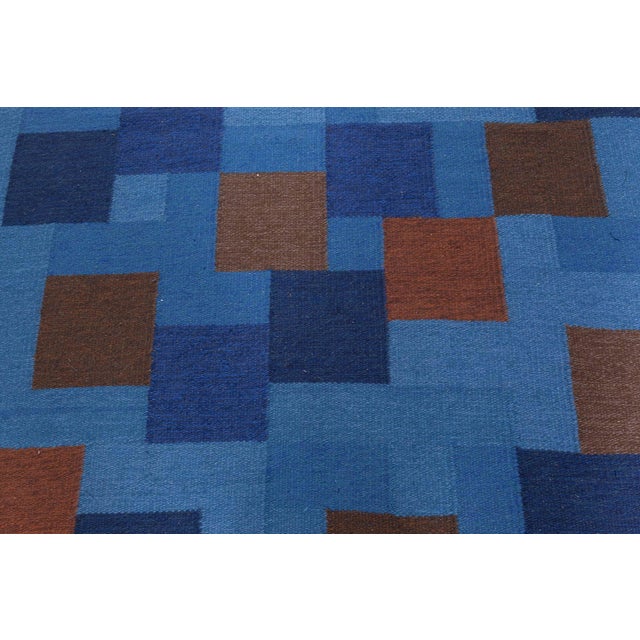 Doris Leslie Blau Vintage Swedish Flat Woven Rug For Sale - Image 4 of 9
