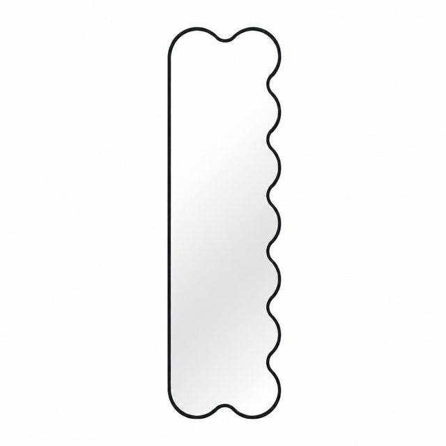 Hvyli Q9 - Narrow Modern Contemporary Light Blue Mirror For Sale - Image 10 of 15