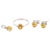 18k Gold Yellow Sapphire and Diamond Pendant, Ring Size 7, Stud Earrings - 4 Pieces For Sale - Image 10 of 11