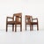 Dutch Art Deco dining armchair in the manner of the Hague School, dating from circa 1930 and executed in oak with a dark...