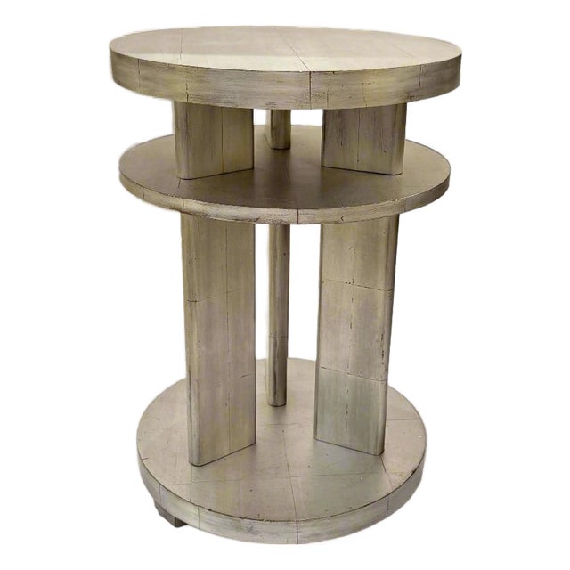 Art Deco Period Silver Gilded Table France Circa 1930 For Sale