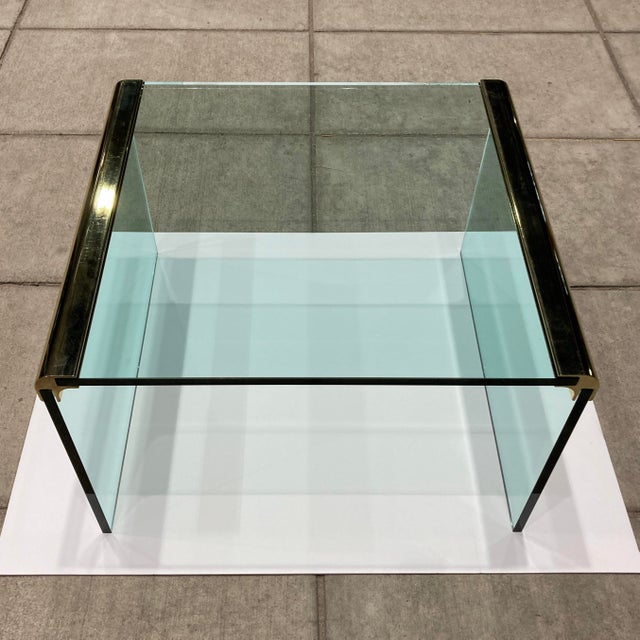 Metal Waterfall Coffee Table Leon Rosen for Pace Collection For Sale - Image 7 of 12