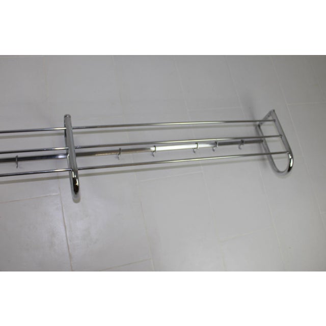 Mid-Century Modern Vintage Bauhaus Style Chrome Coat & Hat Rack, 1940s For Sale - Image 3 of 18