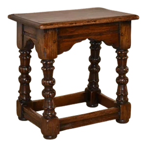 19th Century English Oak Joint Stool