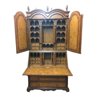 Secretary Desk, Leather Topped Secretary Desk, Attributed to Maitland Smith For Sale