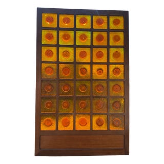Monumental Architectural Amber Glass Panel by Vidrios Gordiola, Spain, 1970 For Sale
